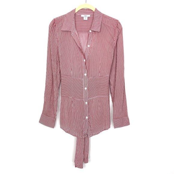 Bar III Striped Button Down Long Sleeve Shirt - Picture 1 of 10